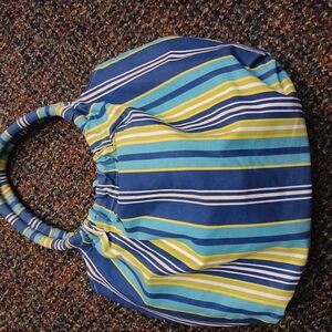 Striped Blue and Yellow Women's Bag